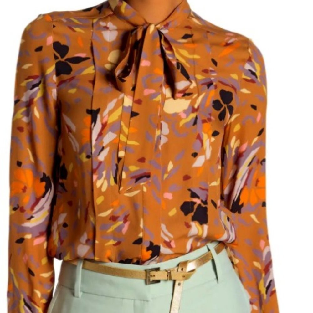 Women's Tie Neck Blouse  Size M